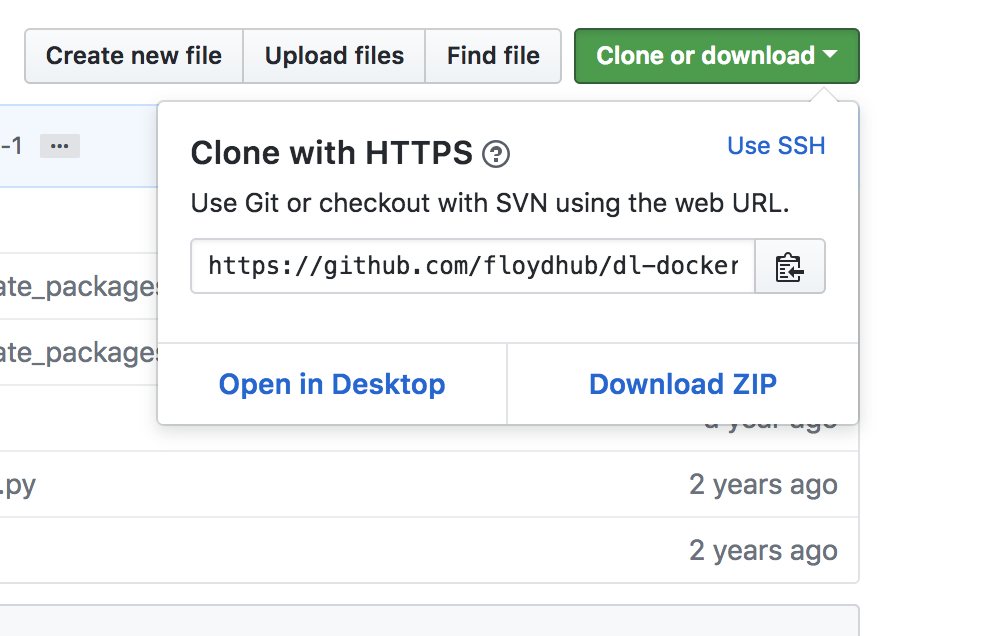 Screenshot of cloning a repository