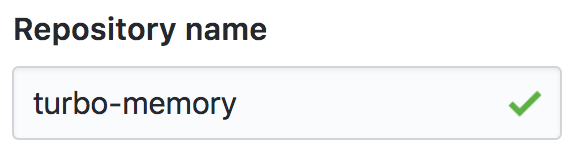 Screenshot of naming a repository